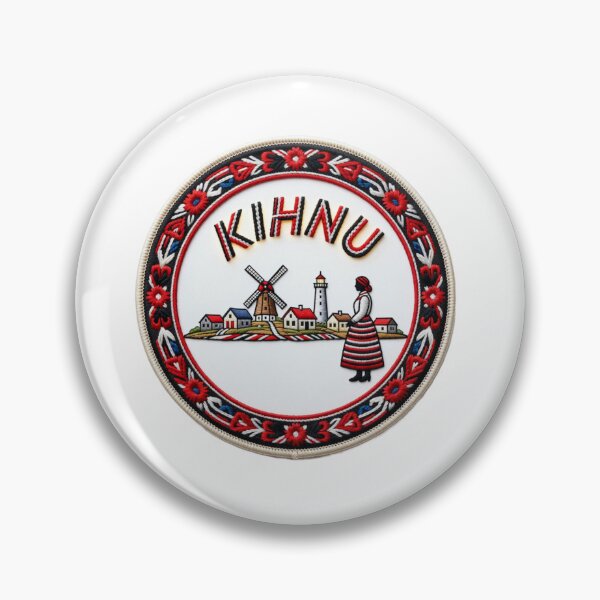 Item preview, Kihnu Estonia Island Village Folk Windmill Embroidered Patch Sticker designed and sold by Imaginarium of Chaos falcon88 .