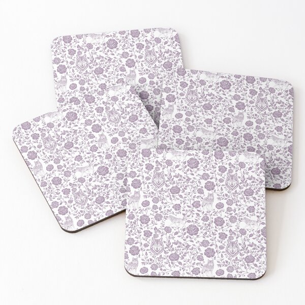 Item preview, Wolf Floral Silhouette Botanical Wildlife Art Lavender  designed and sold by WildLakePatterns.
