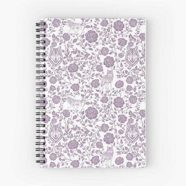 Item preview, Wolf Floral Silhouette Botanical Wildlife Art Lavender  designed and sold by WildLakePatterns.