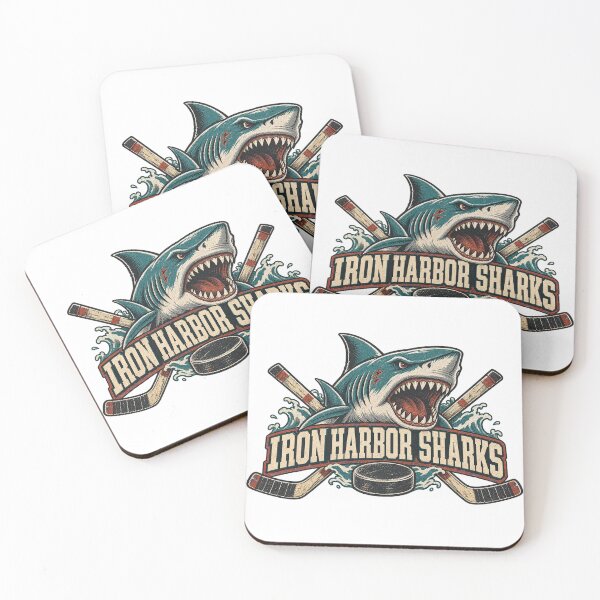Item preview, Iron Harbor Sharks Hockey designed and sold by CarrotBadminton.