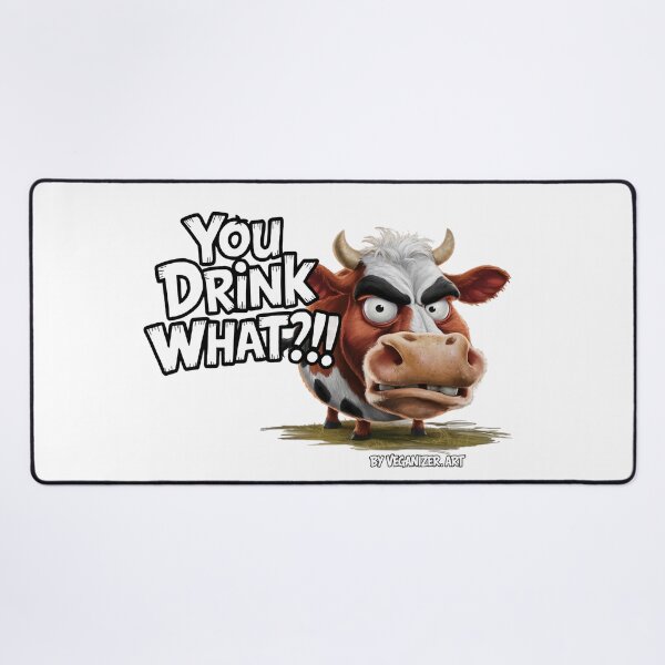 Item preview, Angry Cow You Drink What Funny Vegan designed and sold by Veganizer.art.