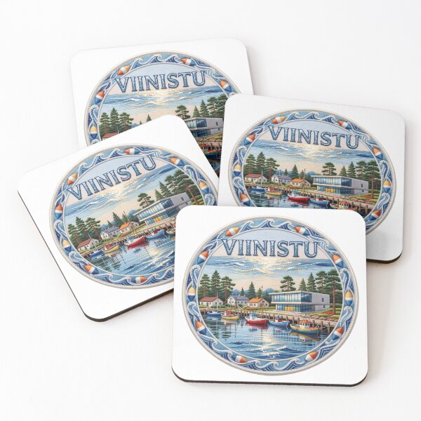 Item preview, Viinistu Estonia Baltic Harbor Village Fishing Boats Embroidered Patch Sticker designed and sold by Imaginarium of Chaos falcon88 .