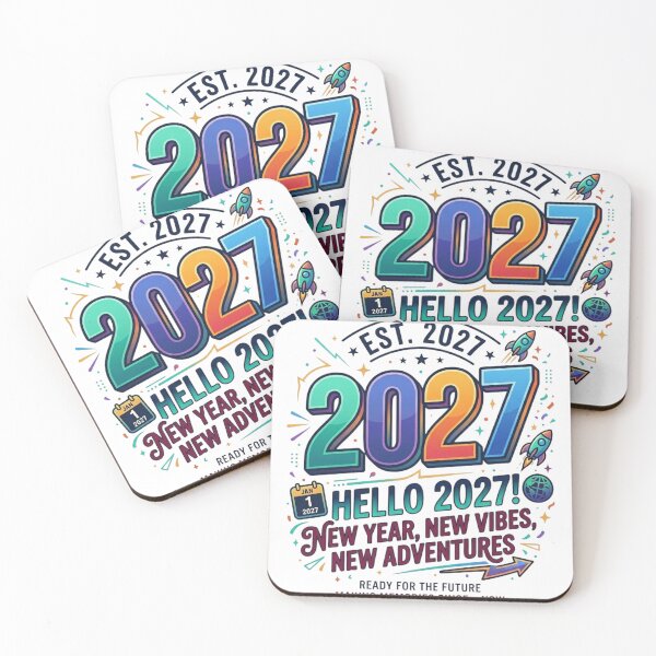 Item preview, Hello 2027 new vibes colorful typography  designed and sold by Designova10.