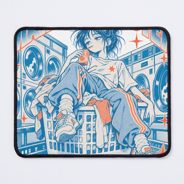 Item preview, Main Character Energy Anime Girl Laundromat T-Shirt Design designed and sold by KIDEnia.