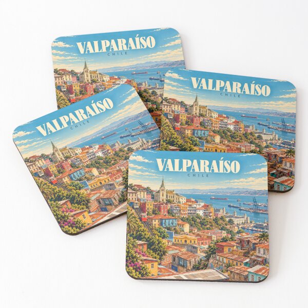 Item preview, Valparaíso Vintage Chilean Coastal City Art designed and sold by MichaeIRellov.