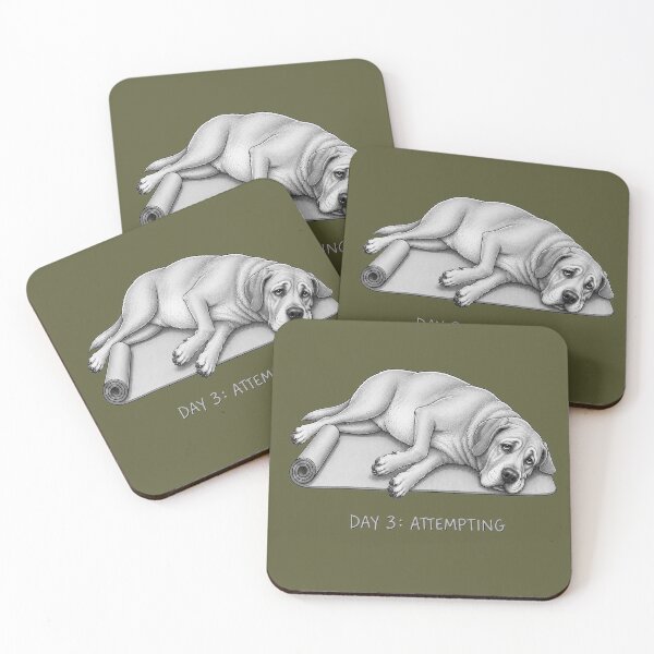 Item preview, Labrador Retriever Attempting Yoga designed and sold by DIGOR shop.
