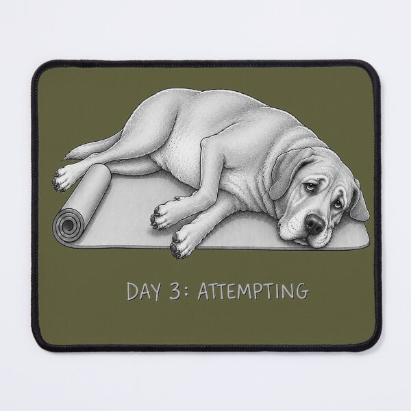 Item preview, Labrador Retriever Attempting Yoga designed and sold by DIGOR shop.