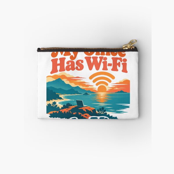 Item preview, Digital Nomad Remote Work Office View Sunset designed and sold by PureHeaven ⭐⭐⭐⭐⭐.