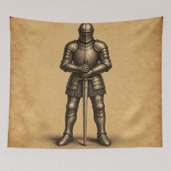 Aperçu de l'œuvre Chevalier médiéval en armure complète créée et vendue par photoparadise22.