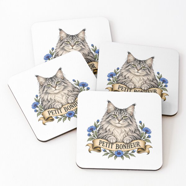Item preview, Little Happiness Maine Coon Cornflower designed and sold by Old's Cool Cat Studio.