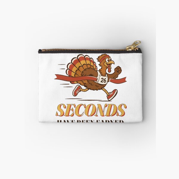 Item preview, Seconds Have Been Earned: Funny Thanksgiving Run Turkey designed and sold by Diya & Dot.