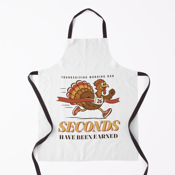 Item preview, Seconds Have Been Earned: Funny Thanksgiving Run Turkey designed and sold by Diya & Dot.