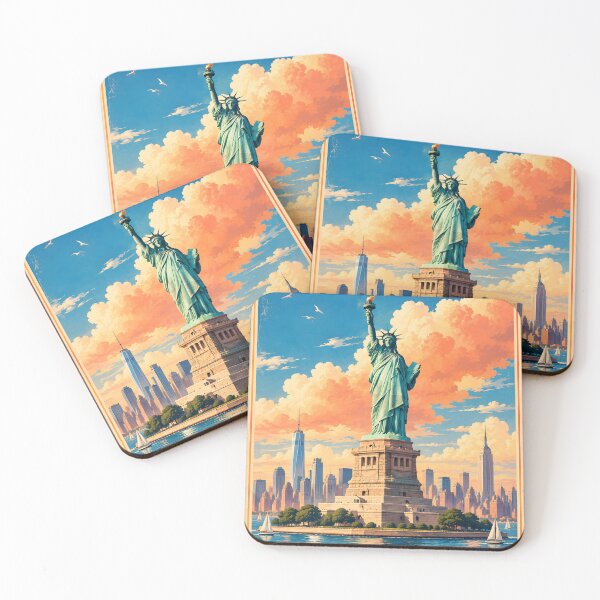Item preview, Liberty Island Vintage Travel Poster - Majestic Monument Revived Vol.2 designed and sold by Ceemko's Vintage Corner.