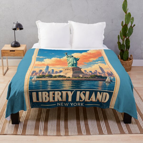 Item preview, Liberty Island Vintage Travel Poster - Majestic Monument Revived Vol.2 designed and sold by Ceemko's Vintage Corner.