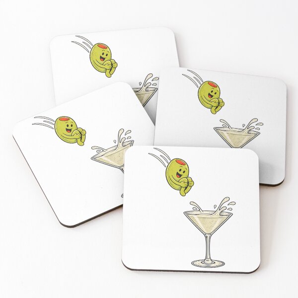 Item preview, Funny Olive Jumping Into Martini Cocktail  designed and sold by MidzzSky.