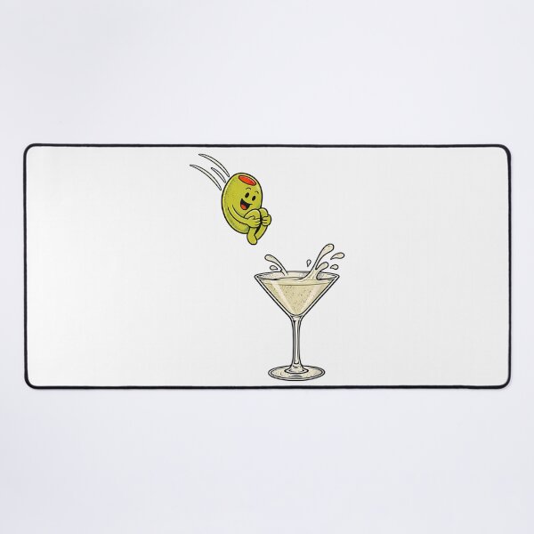 Item preview, Funny Olive Jumping Into Martini Cocktail designed and sold by MidzzSky.
