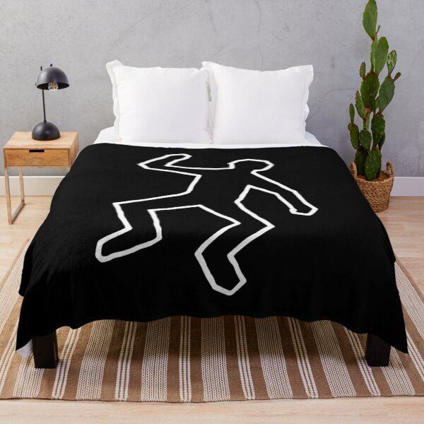 Item preview, Minimalist Crime Scene Body Outline Silhouette designed and sold by MonkiFlipp.