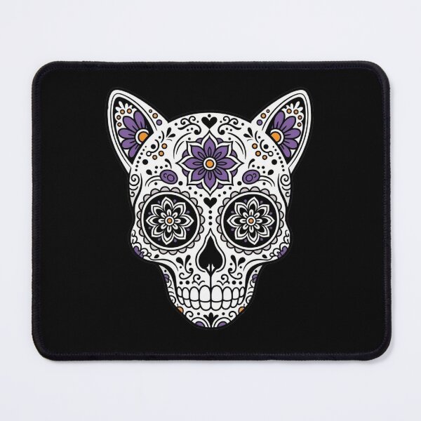 Item preview, Sugar Skull Cat Art, Mandala Day of the Dead designed and sold by gkhanco.