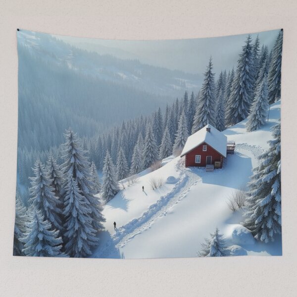 Item preview, Winter Cabin in the Pines - Snowbound Mountain Retreat designed and sold by nhk999.
