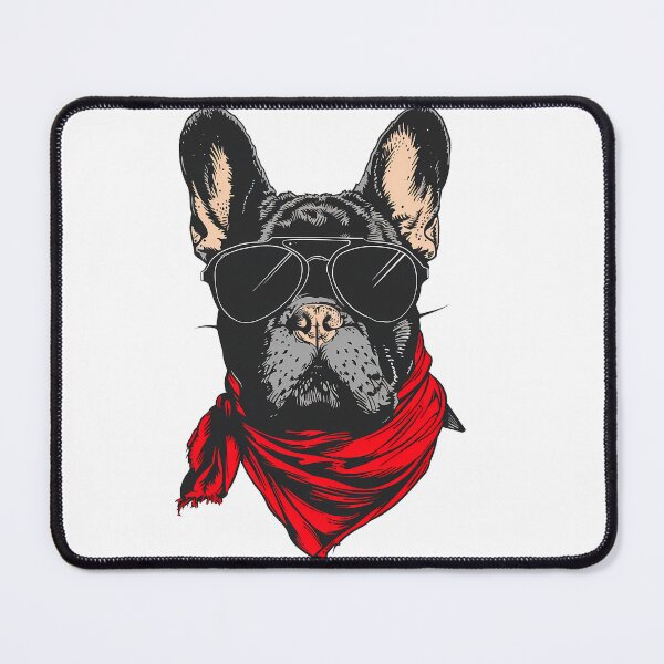 Item preview, Cool French Bulldog with aviator glasses and a red bandana designed and sold by Artdavesalzburg.