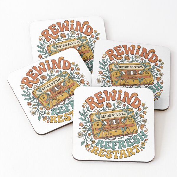 Item preview, Retro Cassette Rewind Refresh Restart Art designed and sold by Sanan Israyilli.