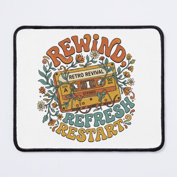 Item preview, Retro Cassette Rewind Refresh Restart Art designed and sold by Sanan Israyilli.