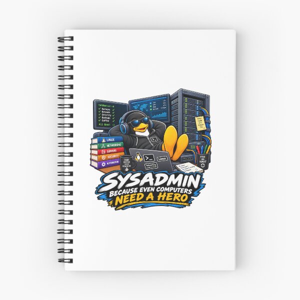Item preview, Funny Sysadmin Linux IT Support Networking Humor designed and sold by TBillMAG — Retro Tech & IT Humor.