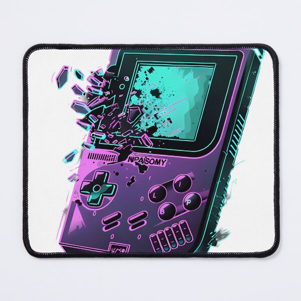 Item preview, Shattered retro game console in neon colors designed and sold by Artdavesalzburg.