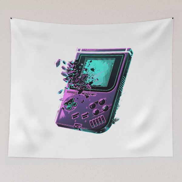 Item preview, Shattered retro game console in neon colors designed and sold by Artdavesalzburg.
