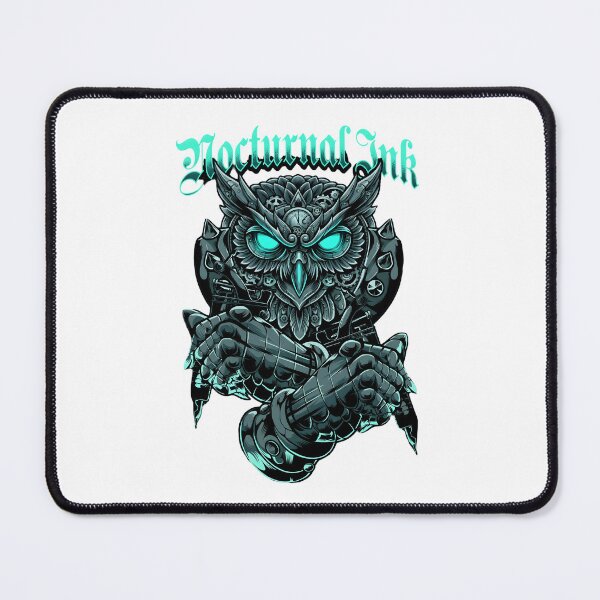 Item preview, Nocturnal Ink – Mechanical Owl Steampunk Gothic Art designed and sold by YOUNG DREAM STORE.