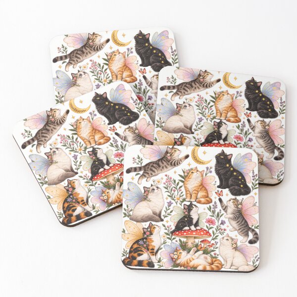 Item preview, Fairy Cats Vintage Magical Cottagecore Graphic T-Shirt designed and sold by VGAfanatic.