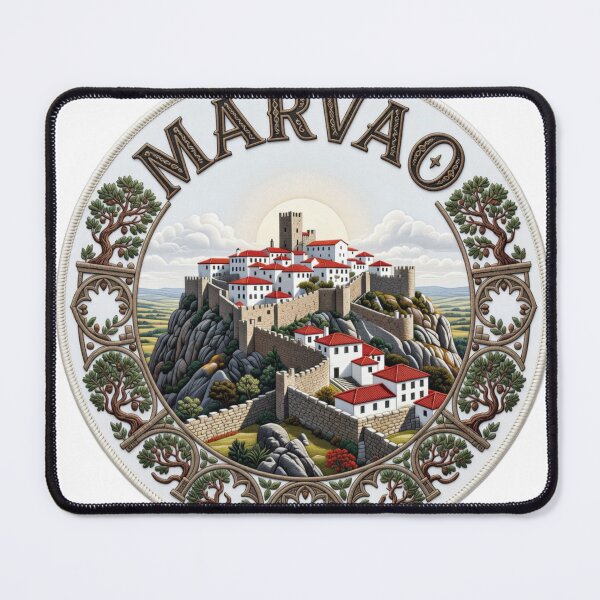 Item preview, Marvao Portugal Alentejo Fortified Hilltop Village Embroidered Patch Sticker designed and sold by Imaginarium of Chaos falcon88 .