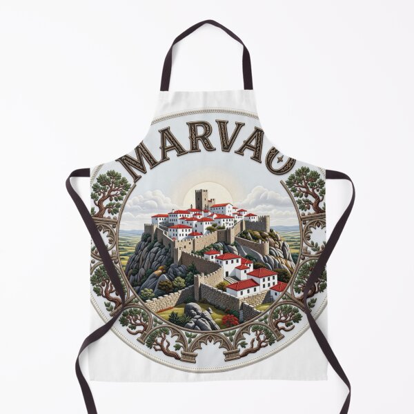 Item preview, Marvao Portugal Alentejo Fortified Hilltop Village Embroidered Patch Sticker designed and sold by Imaginarium of Chaos falcon88 .