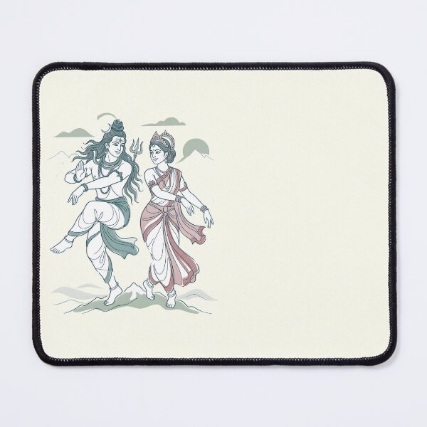 Aperçu de l'œuvre Shiva Parvati Divine Dance Line Art créée et vendue par hutofdesigns.