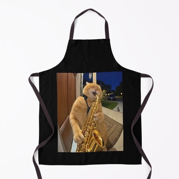 Item preview, Cat Playing Saxophone designed and sold by nosu-art-pod.