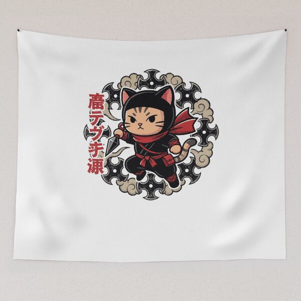 Item preview, Cute Chibi Cat Ninja with Kunai - Kawaii Shinobi Kunoichi - Bold Vector Anime Sticker Art designed and sold by cannsuh.
