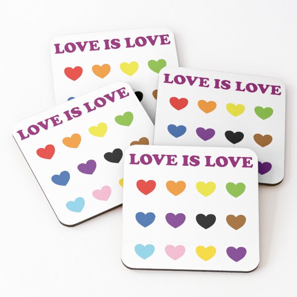 Item preview, Love is Love Rainbow Hearts  designed and sold by Inspirationmotivation.