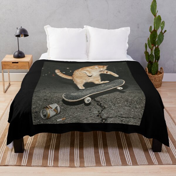 Item preview, Skateboarding Cat Vintage Meme designed and sold by studio-ssaam.
