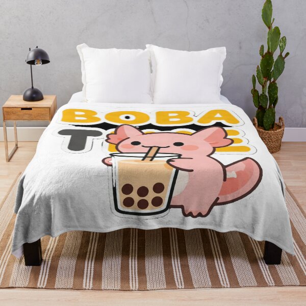 Item preview, Kawaii Axolotl Drinking Boba Tea designed and sold by Arc2020.