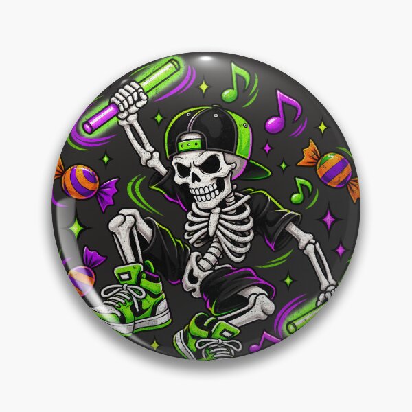 Item preview, Drop Dead Beats – Neon Dancing Skeleton designed and sold by AwesomeBeyondLimits.