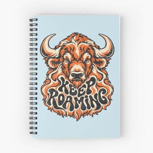 Item preview, Free Roaming – Retro Bison Wildlife Art designed and sold by AwesomeBeyondLimits.