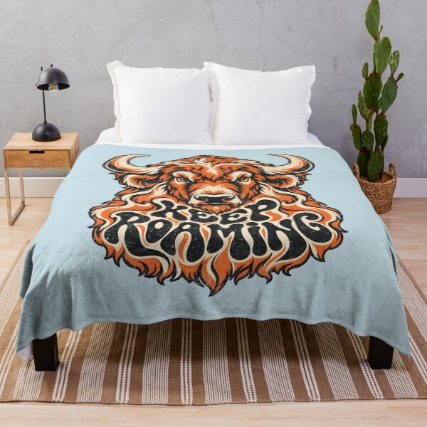 Item preview, Free Roaming – Retro Bison Wildlife Art designed and sold by AwesomeBeyondLimits.