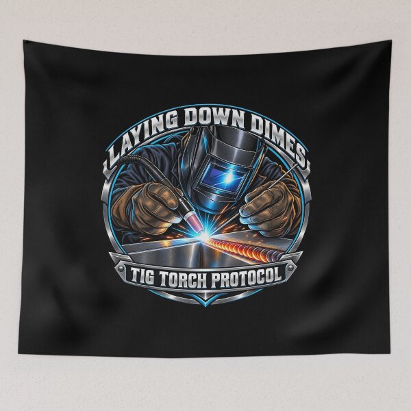 Item preview, Welder Laying Down Dimes TIG Welding Graphic designed and sold by lamiarte.