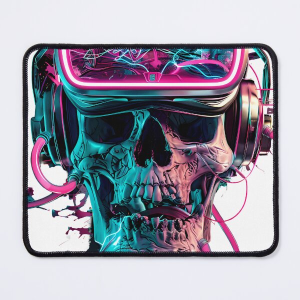 Item preview, Cyberpunk VR Skull – Futuristic Darkness designed and sold by Artdavesalzburg.