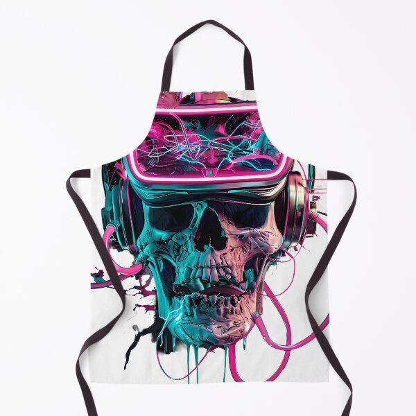 Item preview, Cyberpunk VR Skull – Futuristic Darkness designed and sold by Artdavesalzburg.