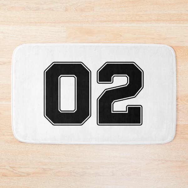 Item preview, 02 | Jersey Number 02 | Shirt Number 02 (Black) designed and sold by STUDIO-72.