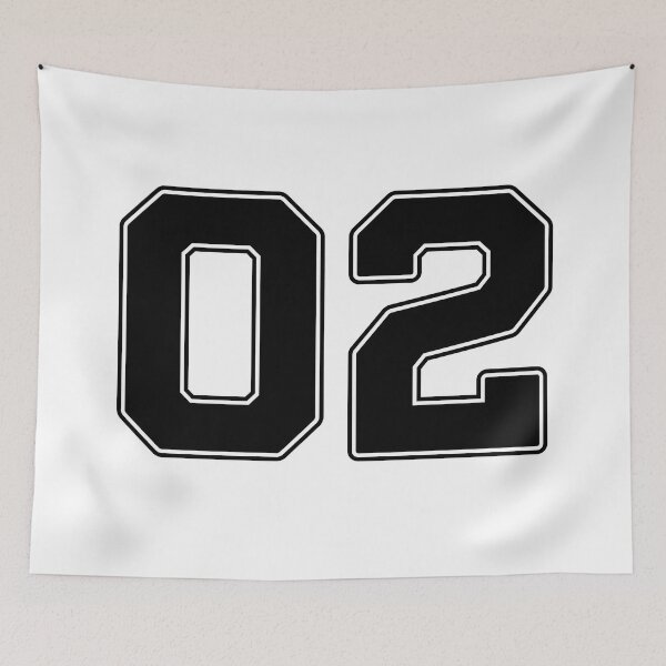 Item preview, 02 | Jersey Number 02 | Shirt Number 02 (Black) designed and sold by STUDIO-72.