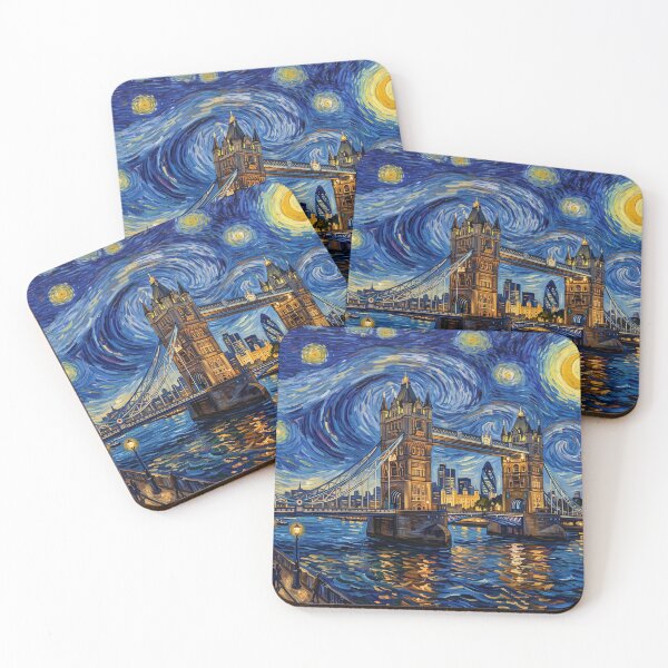 Item preview, Tower Bridge London Under Starry Night designed and sold by Bad-Decisions-Designs.