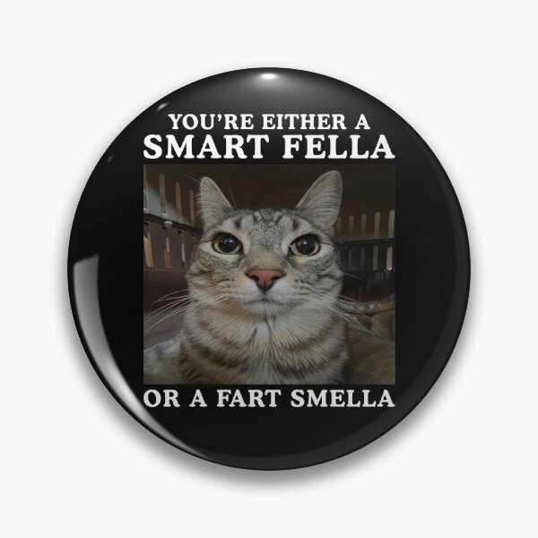 Item preview, You're Either A Smart Fella Or A Fart Smella Cat Meme designed and sold by studio-ssaam.