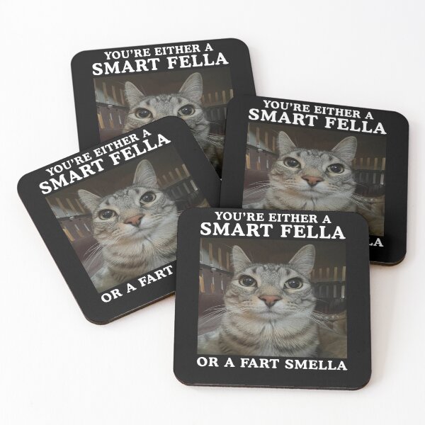 Item preview, You're Either A Smart Fella Or A Fart Smella Cat Meme designed and sold by studio-ssaam.